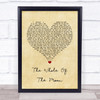 The Waterboys The Whole Of The Moon Vintage Heart Song Lyric Quote Print