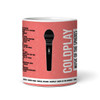 Red Microphone Coldplay Concert Setlist Gig Mug - Croke Park, Dublin, Ireland 2nd Sept 2024