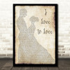 Tina Charles I Love to Love Man Lady Dancing Song Lyric Quote Print