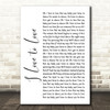 Tina Charles I Love to Love White Script Song Lyric Quote Print