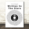 Tinie Tempah Written In The Stars Vinyl Record Song Lyric Quote Print