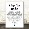 Todd Rundgren I Saw The Light White Heart Song Lyric Quote Print