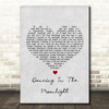 Toploader Dancing In The Moonlight Grey Heart Song Lyric Quote Print
