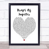 Train Drops Of Jupiter White Heart Song Lyric Quote Print