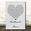 U2 Electrical Storm Grey Heart Song Lyric Quote Print