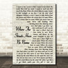 U2 Where The Streets Have No Name Vintage Script Song Lyric Quote Print