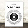 Ultravox Vienna Vinyl Record Song Lyric Quote Print