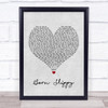 Underworld Born Slippy Grey Heart Song Lyric Quote Print