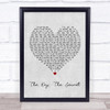 Urban Cookie Collective The Key, The Secret Grey Heart Song Lyric Quote Print