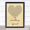 Usher Something Special Vintage Heart Song Lyric Quote Print