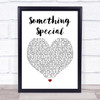 Usher Something Special White Heart Song Lyric Quote Print