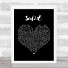 Ashford and Simpson Solid Black Heart Song Lyric Quote Print