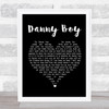 Celtic Woman Danny Boy Black Heart Song Lyric Quote Print