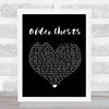 Damien Rice Older Chests Black Heart Song Lyric Quote Print