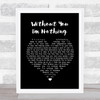 Placebo Without You I'm Nothing Black Heart Song Lyric Quote Print
