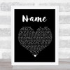 Goo Goo Dolls Name Black Heart Song Lyric Quote Print