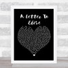 The Cure A Letter To Elise Black Heart Song Lyric Quote Print