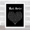 Westlife This Rose Black Heart Song Lyric Quote Print