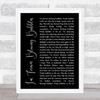 Cockney Rejects I'm Forever Blowing Bubbles Black Script Song Lyric Quote Print