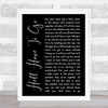 Jim Reeves He'll Have To Go Black Script Song Lyric Quote Print