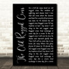 Johnny Cash The Old Rugged Cross Black Script Song Lyric Quote Print