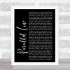Keith Urban Parallel Line Black Script Song Lyric Quote Print