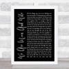 Michelle Featherstone We Are Man And Wife Black Script Song Lyric Quote Print