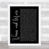 Paul McCartney and Wings Venus and Mars Black Script Song Lyric Quote Print