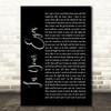 Peter Gabriel In Your Eyes Black Script Song Lyric Quote Print