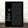 The Beautiful South Perfect 10 Black Script Song Lyric Quote Print