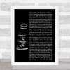 The Beautiful South Perfect 10 Black Script Song Lyric Quote Print