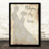 Aaron Neville Pledging My Love Man Lady Dancing Song Lyric Quote Print