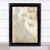 Lionel Richie Stuck On You Man Lady Dancing Song Lyric Quote Print