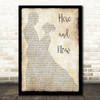 Luther Vandross Here and Now Man Lady Dancing Song Lyric Quote Print