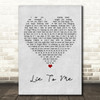 5 Seconds Of Summer Lie To Me Grey Heart Quote Song Lyric Print