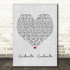 ABBA Andante, Andante Grey Heart Quote Song Lyric Print