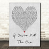 Daniel Bedingfield If You're Not The One Grey Heart Quote Song Lyric Print