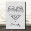 Paul Weller Gravity Grey Heart Quote Song Lyric Print