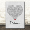 Pink Mean Grey Heart Quote Song Lyric Print