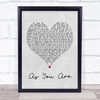 Rag'n'Bone Man As You Are (Shy FX Remix) Grey Heart Quote Song Lyric Print