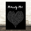 Train Marry Me Black Heart Song Lyric Quote Print