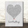 Take That Everlasting Grey Heart Quote Song Lyric Print