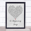 The Decemberists A Beginning Song Grey Heart Quote Song Lyric Print