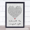 The King Blues Underneath This Lamppost Light Grey Heart Quote Song Lyric Print