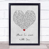 The Stylistics Stone In Love With You Grey Heart Quote Song Lyric Print