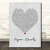 The Vamps Paper Hearts Grey Heart Quote Song Lyric Print