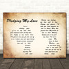 Aaron Neville Pledging My Love Man Lady Couple Song Lyric Quote Print