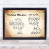 Aaron Neville Pledging My Love Man Lady Couple Song Lyric Quote Print