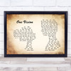 Queen One Vision Man Lady Couple Song Lyric Quote Print