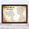 The Real Thing You To Me Are Everything Man Lady Couple Song Lyric Quote Print